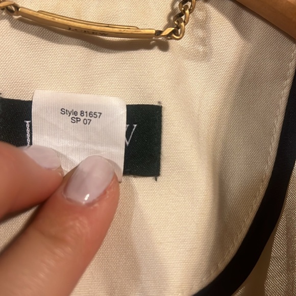 J. Crew Sadie Trench Coat Cropped Tan Size 8 - Picture 3 of 13